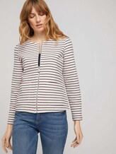 Gestreifter Blazer mit Struktur - Frauen - offwhite ottoman stripe Gestreifter Blazer mit Struktur - Frauen - offwhite ottoman stripe - 5 - TOM TAILOR