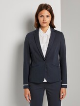 Jersey Blazer mit Ripp-Einsätzen - Frauen - Sky Captain Blue Jersey Blazer mit Ripp-Einsätzen - Frauen - Sky Captain Blue - 1 - TOM TAILOR