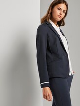 Jersey Blazer mit Ripp-Einsätzen - Frauen - Sky Captain Blue Jersey Blazer mit Ripp-Einsätzen - Frauen - Sky Captain Blue - 5 - TOM TAILOR