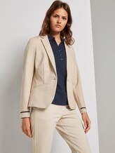 Jersey Blazer mit Ripp-Einsätzen - Frauen - cloud grey melange Jersey Blazer mit Ripp-Einsätzen - Frauen - cloud grey melange - 5 - TOM TAILOR