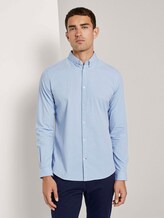 Gemustertes Slim Fit Hemd - Männer - blue chambray navy dots design Gemustertes Slim Fit Hemd - Männer - blue chambray navy dots design - 1 - TOM TAILOR