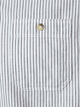 Gestreiftes Kurzarm-Hemd mit Brusttasche - Männer - white base navy stripes Gestreiftes Kurzarm-Hemd mit Brusttasche - Männer - white base navy stripes - 9 - TOM TAILOR