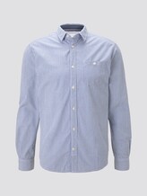 Fein Kariertes Hemd mit Brusttasche - Männer - light blue fil a fil vichy Fein Kariertes Hemd mit Brusttasche - Männer - light blue fil a fil vichy - 7 - TOM TAILOR