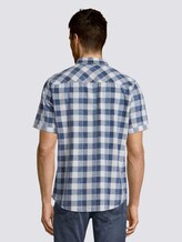 Kariertes Kurzarm-Hemd in Indigo - Männer - blue indigo dobby check Kariertes Kurzarm-Hemd in Indigo - Männer - blue indigo dobby check - 2 - TOM TAILOR