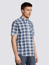 Kariertes Kurzarm-Hemd in Indigo - Männer - blue indigo dobby check Kariertes Kurzarm-Hemd in Indigo - Männer - blue indigo dobby check - 5 - TOM TAILOR