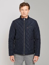 Quilted biker jacket with a stand-up collar - Men - Sky Captain Blue Quilted biker jacket with a stand-up collar - Men - Sky Captain Blue - 1 - TOM TAILOR