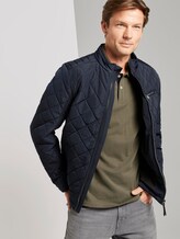Quilted biker jacket with a stand-up collar - Men - Sky Captain Blue Quilted biker jacket with a stand-up collar - Men - Sky Captain Blue - 5 - TOM TAILOR