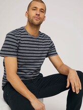 gestreiftes T-Shirt - Männer - Blue White Stripe gestreiftes T-Shirt - Männer - Blue White Stripe - 5 - TOM TAILOR