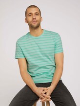 gestreiftes T-Shirt - Männer - lucite green fine stripe gestreiftes T-Shirt - Männer - lucite green fine stripe - 5 - TOM TAILOR