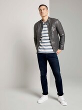 Gestreiftes Langarmshirt mit Struktur - Männer - after dark blue Gestreiftes Langarmshirt mit Struktur - Männer - after dark blue - 3 - TOM TAILOR