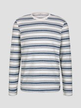Gestreiftes Langarmshirt mit Struktur - Männer - after dark blue Gestreiftes Langarmshirt mit Struktur - Männer - after dark blue - 7 - TOM TAILOR