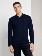 Langarm Poloshirt mit Bio-Baumwolle - Männer - Dark Blue Langarm Poloshirt mit Bio-Baumwolle - Männer - Dark Blue - 1 - TOM TAILOR