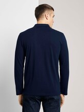 Langarm Poloshirt mit Bio-Baumwolle - Männer - Dark Blue Langarm Poloshirt mit Bio-Baumwolle - Männer - Dark Blue - 2 - TOM TAILOR