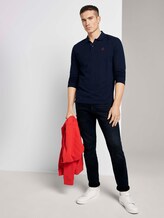 Langarm Poloshirt mit Bio-Baumwolle - Männer - Dark Blue Langarm Poloshirt mit Bio-Baumwolle - Männer - Dark Blue - 3 - TOM TAILOR