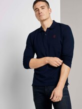 Langarm Poloshirt mit Bio-Baumwolle - Männer - Dark Blue Langarm Poloshirt mit Bio-Baumwolle - Männer - Dark Blue - 5 - TOM TAILOR