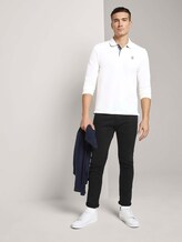 Langarm Poloshirt mit Bio-Baumwolle - Männer - Off White Langarm Poloshirt mit Bio-Baumwolle - Männer - Off White - 3 - TOM TAILOR