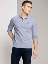 Langarm Poloshirt mit Bio-Baumwolle - Männer - Light Stone Grey Melange Langarm Poloshirt mit Bio-Baumwolle - Männer - Light Stone Grey Melange - 5 - TOM TAILOR