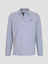 Langarm Poloshirt mit Bio-Baumwolle - Männer - Light Stone Grey Melange Langarm Poloshirt mit Bio-Baumwolle - Männer - Light Stone Grey Melange - 7 - TOM TAILOR