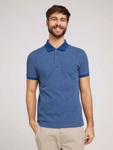 Poloshirt mit Birdseye-Muster - Männer - after dark blue Poloshirt mit Birdseye-Muster - Männer - after dark blue - 1 - TOM TAILOR