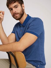 Poloshirt mit Birdseye-Muster - Männer - after dark blue Poloshirt mit Birdseye-Muster - Männer - after dark blue - 5 - TOM TAILOR