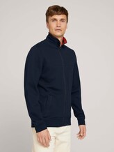 Sweatjacke mit Stehkragen - Männer - Dark Blue Sweatjacke mit Stehkragen - Männer - Dark Blue - 1 - TOM TAILOR
