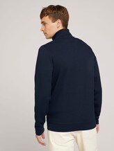 Sweatjacke mit Stehkragen - Männer - Dark Blue Sweatjacke mit Stehkragen - Männer - Dark Blue - 2 - TOM TAILOR