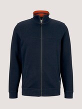 Sweatjacke mit Stehkragen - Männer - Dark Blue Sweatjacke mit Stehkragen - Männer - Dark Blue - 7 - TOM TAILOR
