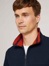 Sweatjacke mit Stehkragen - Männer - Dark Blue Sweatjacke mit Stehkragen - Männer - Dark Blue - 9 - TOM TAILOR