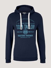 Hoodie mit Logoprint - Männer - Real Navy Blue Hoodie mit Logoprint - Männer - Real Navy Blue - 7 - TOM TAILOR