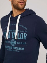 Hoodie mit Logoprint - Männer - Real Navy Blue Hoodie mit Logoprint - Männer - Real Navy Blue - 9 - TOM TAILOR
