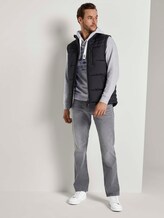 Hoodie mit Logoprint - Männer - Light Stone Grey Melange Hoodie mit Logoprint - Männer - Light Stone Grey Melange - 3 - TOM TAILOR