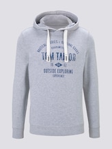 Hoodie mit Logoprint - Männer - Light Stone Grey Melange Hoodie mit Logoprint - Männer - Light Stone Grey Melange - 7 - TOM TAILOR