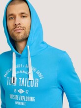 Hoodie mit Logoprint - Männer - aquarius turquoise Hoodie mit Logoprint - Männer - aquarius turquoise - 9 - TOM TAILOR