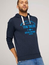 Hoodie mit Logoprint - Männer - sky captain blue white melange Hoodie mit Logoprint - Männer - sky captain blue white melange - 5 - TOM TAILOR