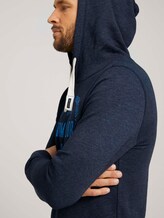 Hoodie mit Logoprint - Männer - sky captain blue white melange Hoodie mit Logoprint - Männer - sky captain blue white melange - 9 - TOM TAILOR
