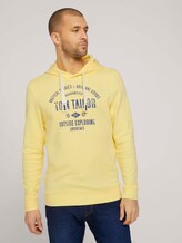 Hoodie mit Logoprint - Männer - pale straw yellow Hoodie mit Logoprint - Männer - pale straw yellow - 1 - TOM TAILOR