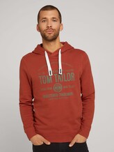 Hoodie mit Logoprint - Männer - chili oil red Hoodie mit Logoprint - Männer - chili oil red - 1 - TOM TAILOR