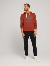 Hoodie mit Logoprint - Männer - chili oil red Hoodie mit Logoprint - Männer - chili oil red - 3 - TOM TAILOR