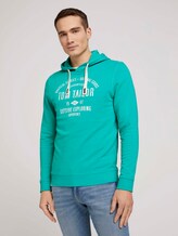 Hoodie mit Logoprint - Männer - dusty aqua Hoodie mit Logoprint - Männer - dusty aqua - 1 - TOM TAILOR