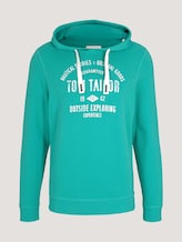 Hoodie mit Logoprint - Männer - dusty aqua Hoodie mit Logoprint - Männer - dusty aqua - 7 - TOM TAILOR
