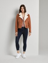 Wildleder-Bikerjacke mit Teddykragen - Frauen - burnt hazelnut brown Wildleder-Bikerjacke mit Teddykragen - Frauen - burnt hazelnut brown - 3 - TOM TAILOR Denim