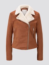 Wildleder-Bikerjacke mit Teddykragen - Frauen - burnt hazelnut brown Wildleder-Bikerjacke mit Teddykragen - Frauen - burnt hazelnut brown - 7 - TOM TAILOR Denim