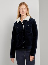 Cordjacke mit Futter und Fellkragen - Frauen - Sky Captain Blue Cordjacke mit Futter und Fellkragen - Frauen - Sky Captain Blue - 1 - TOM TAILOR Denim