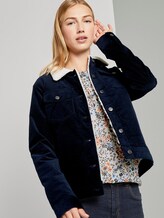 Cordjacke mit Futter und Fellkragen - Frauen - Sky Captain Blue Cordjacke mit Futter und Fellkragen - Frauen - Sky Captain Blue - 5 - TOM TAILOR Denim