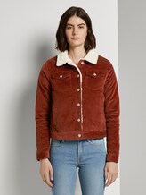 Cordjacke mit Futter und Fellkragen - Frauen - Rust Orange Cordjacke mit Futter und Fellkragen - Frauen - Rust Orange - 1 - TOM TAILOR Denim