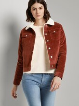 Cordjacke mit Futter und Fellkragen - Frauen - Rust Orange Cordjacke mit Futter und Fellkragen - Frauen - Rust Orange - 5 - TOM TAILOR Denim