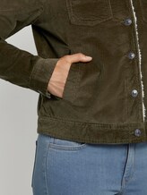 Cordjacke mit Futter und Fellkragen - Frauen - deep olive green Cordjacke mit Futter und Fellkragen - Frauen - deep olive green - 10 - TOM TAILOR Denim