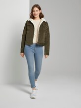 Cordjacke mit Futter und Fellkragen - Frauen - deep olive green Cordjacke mit Futter und Fellkragen - Frauen - deep olive green - 3 - TOM TAILOR Denim
