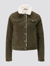 Cordjacke mit Futter und Fellkragen - Frauen - deep olive green Cordjacke mit Futter und Fellkragen - Frauen - deep olive green - 7 - TOM TAILOR Denim