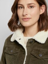 Cordjacke mit Futter und Fellkragen - Frauen - deep olive green Cordjacke mit Futter und Fellkragen - Frauen - deep olive green - 9 - TOM TAILOR Denim